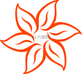 花,叶子,橙色