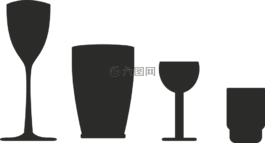 玻璃,剪影,圣杯
