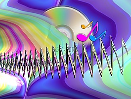 數字藝術,音樂,聲波