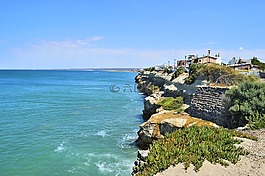 海,景觀,巖