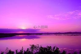 粉红色,天空,云