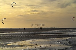 海灘,海,太陽