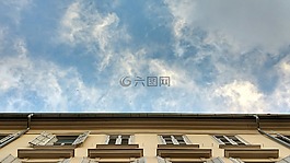 正面,天空,云
