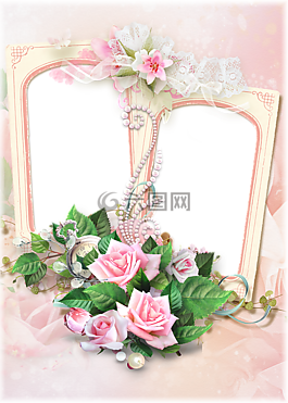 玫瑰,相框