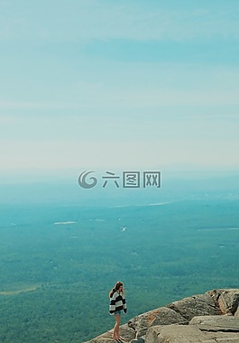 人,女孩,單