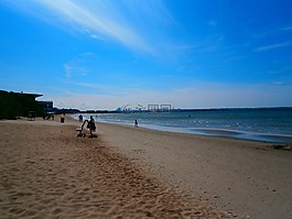 海,海灘,沙