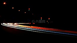 長(zhǎng)時(shí)間曝光,路,夜