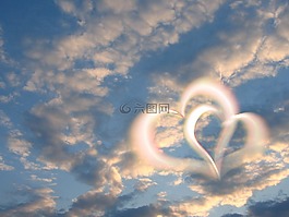 天空,云,心臟