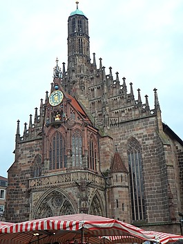 sebaldskirche,市场,市场遮阳伞