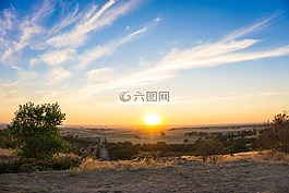 天空,云,日落