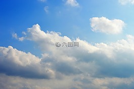 天上的云,白云,藍(lán)色的天空