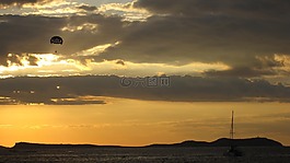 日落,太陽,西