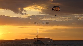 日落,太陽,西