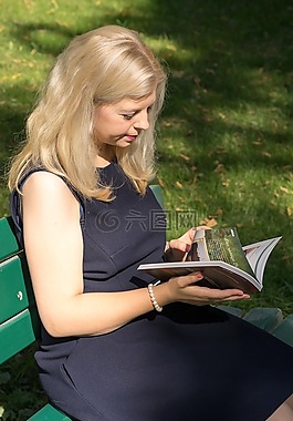 女子,金發(fā),讀取