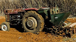 拖拉機(jī),老,農(nóng)業(yè)
