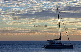 帆船,海,海洋