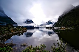 新西蘭,景觀,霧