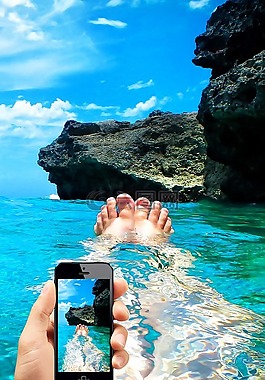 海,游泳,水