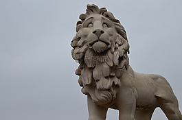 雕像,獅子,天空