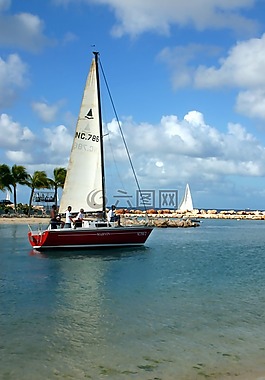 船,海,帆船
