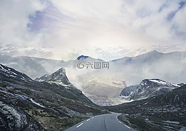 旅行,挪威,山