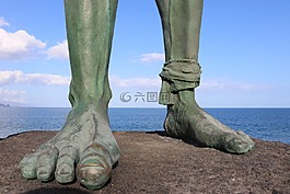 沒有一個(gè)人,整體的一部分水域,天空