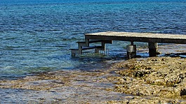 甲板,海灘,海