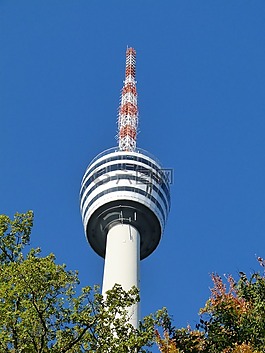 斯圖加特,電視塔,天空