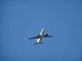 飛機(jī)天空藍(lán),乘客機(jī),啟動(dòng)