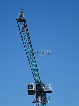 起重機(jī),baukran,藍(lán)藍(lán)的天空