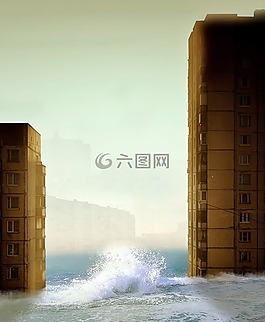 在家,高樓,海洋
