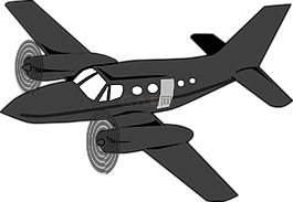 飛機(jī),螺旋槳驅(qū)動(dòng),黑