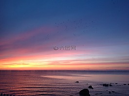 海,天空,冬天