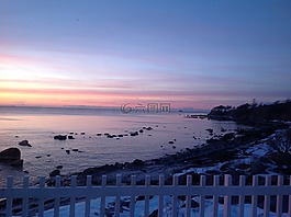 冬天,海,天空