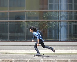 滑板,人,家伙