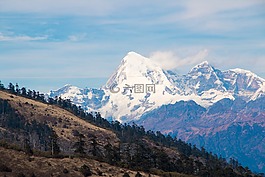 不丹,山,chelela通