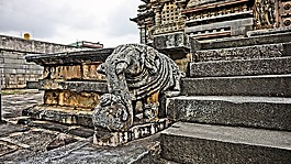 寺,象,雕刻