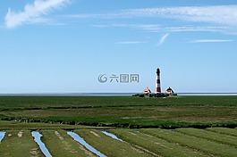 燈塔,westerheversand,北海