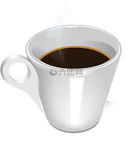 杯,咖啡,熱