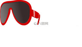 眼鏡,太陽,紅色