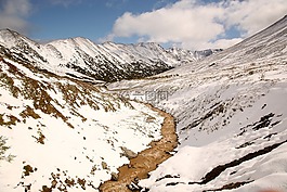山,高度,溪