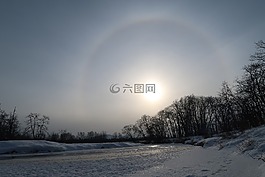 阳光,晕,彩虹