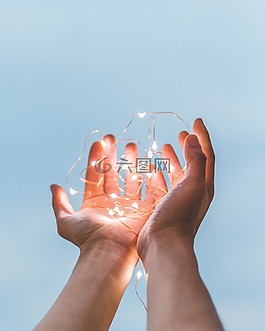 手,棕櫚,串