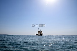 帆船,海,水手