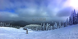 滑雪,冬天,雪