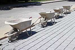 建筑工程,獨輪車,運輸