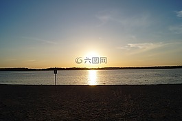水,太陽,日落