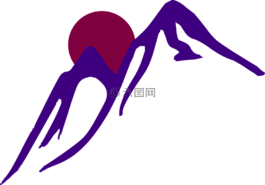 山,日落,上午