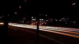 長時間曝光,夜,路
