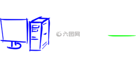 計算機(jī),輪廓,藍(lán)色
